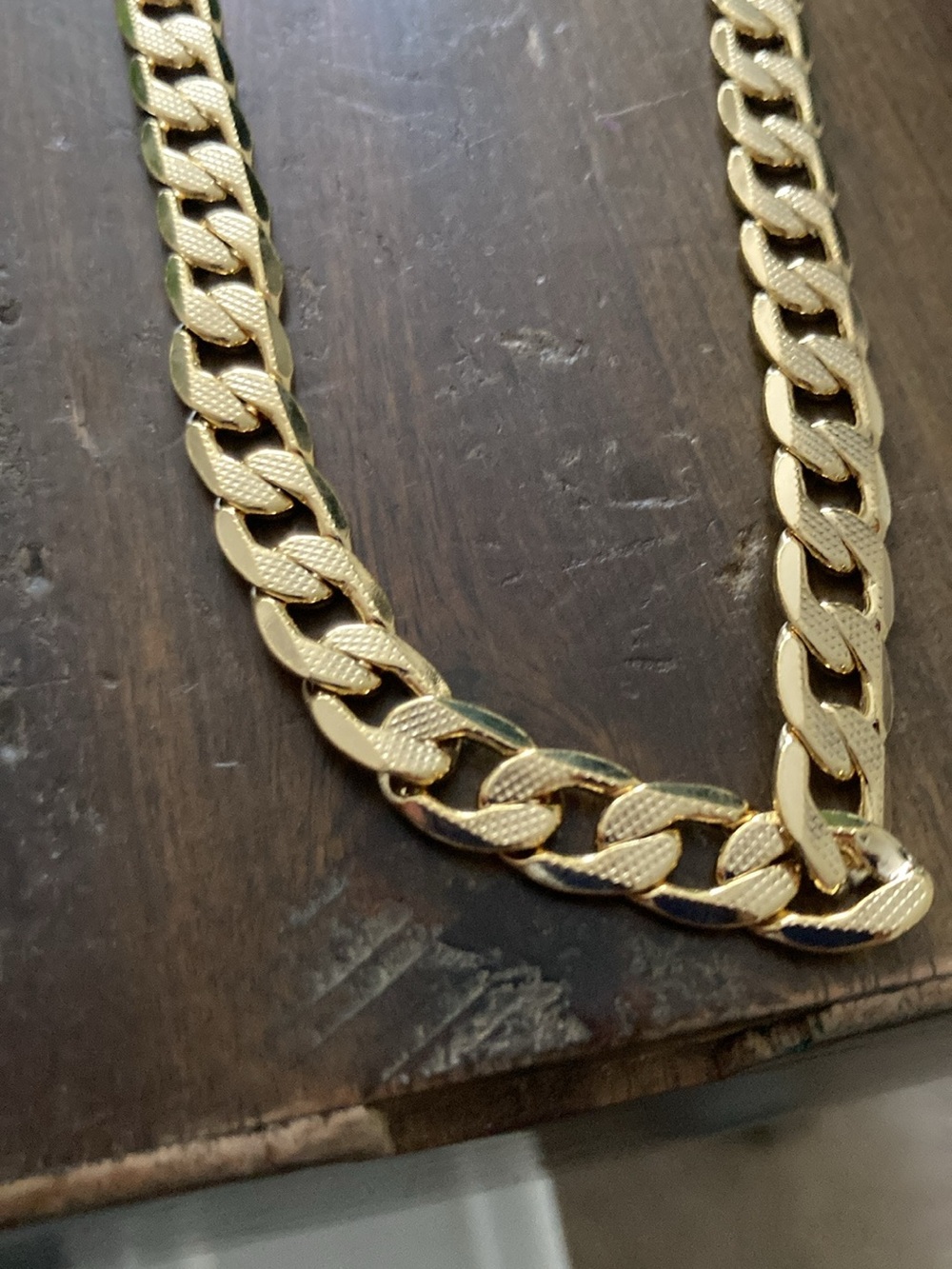 Men's 14k Gold filled Cuban Link Chain Necklace - Polished Gold Finish